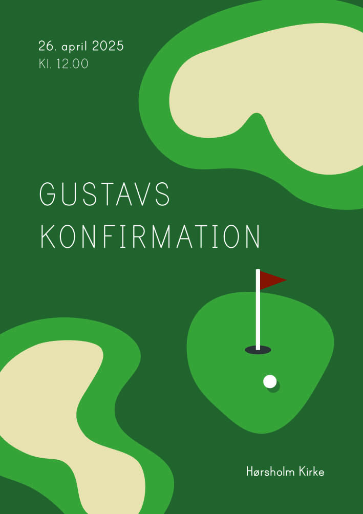 Invitationer - Gustav Konfirmation